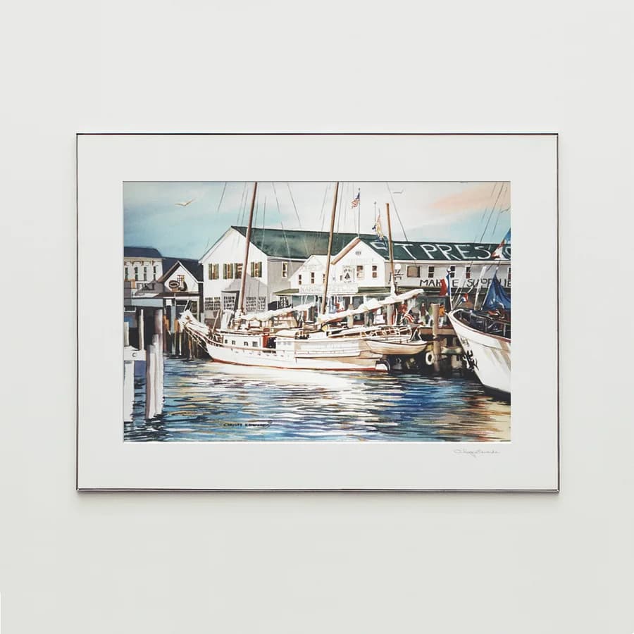 PRESTON’S GREENPORT, watercolor print by Christy Edwards